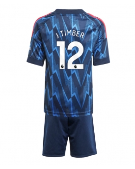 Billige Fotballdrakt Arsenal Jurrien Timber #12 Replika Bortedraktsett Barn 2025-26 Kortermet (med bukser)